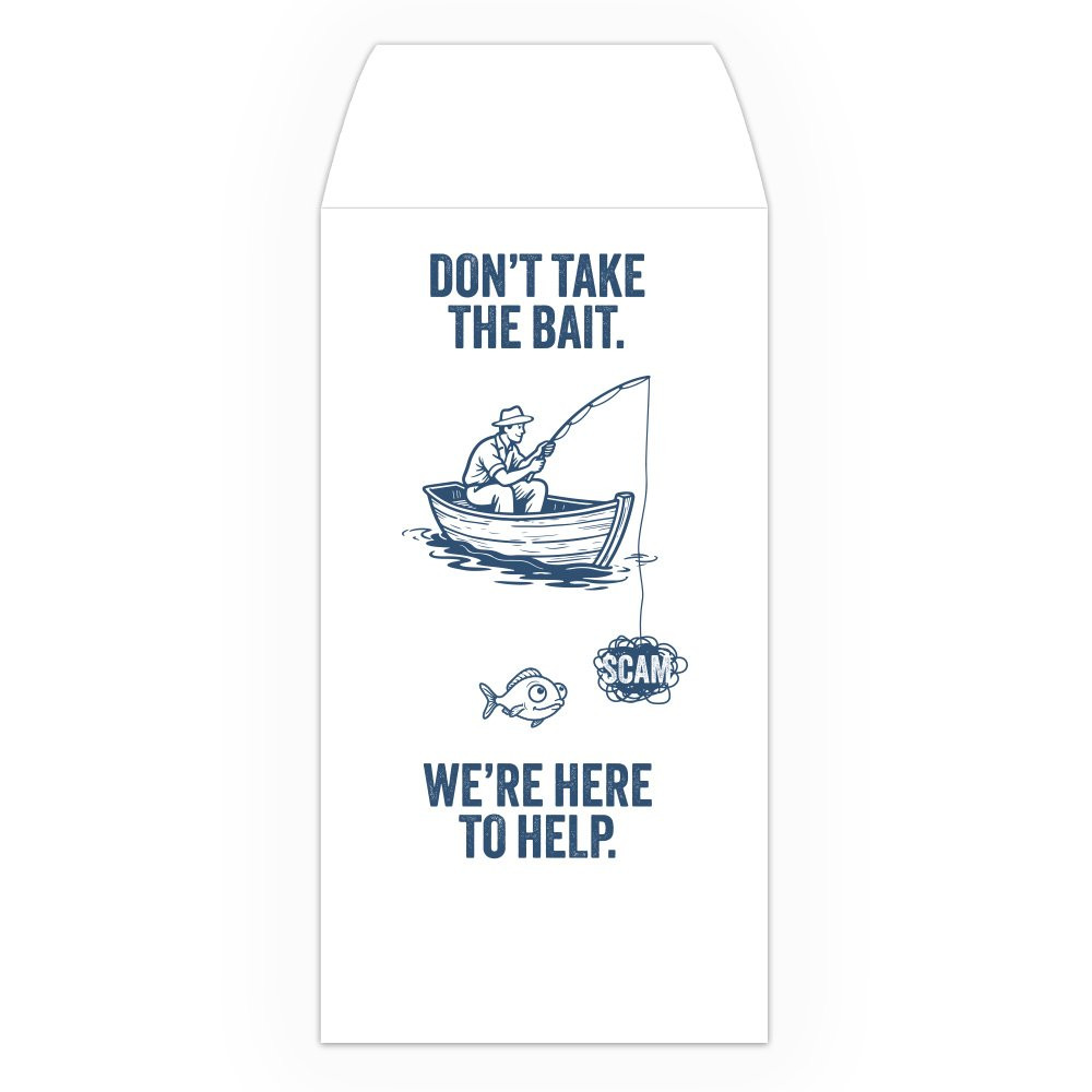 Drive Up Envelope - Don't Take the Bait - 1-Color Design options