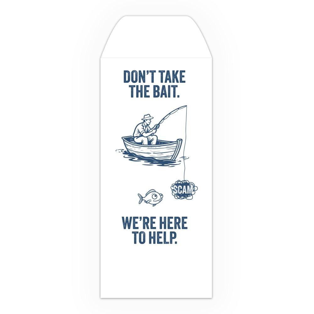 Drive Up Envelope - Don't Take the Bait - 1-Color Design options