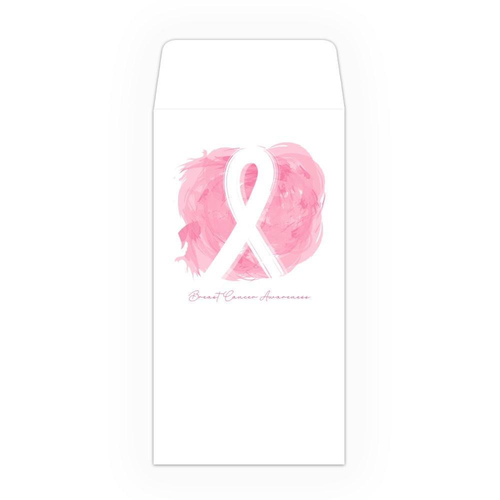 Drive Up Envelope - Breast Cancer Awareness Brushstroke - 1-Color Design options