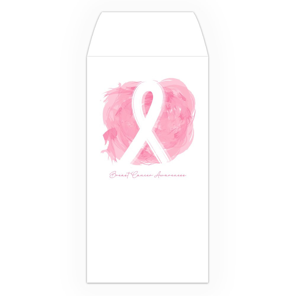 Drive Up Envelope - Breast Cancer Awareness Brushstroke - 1-Color Design options