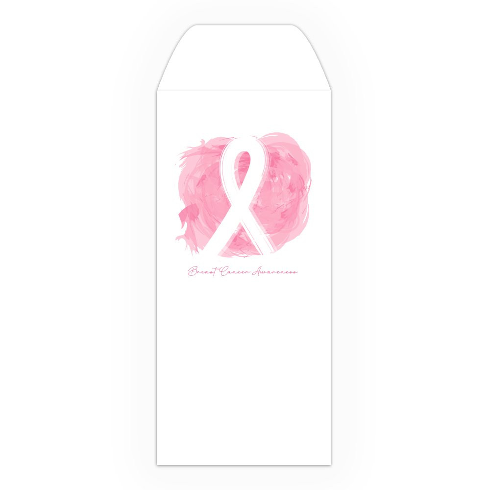 Drive Up Envelope - Breast Cancer Awareness Brushstroke - 1-Color Design options
