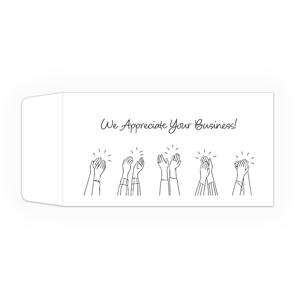 Drive Up Envelope - Appreciation Clapping Hands - 1-Color Design options