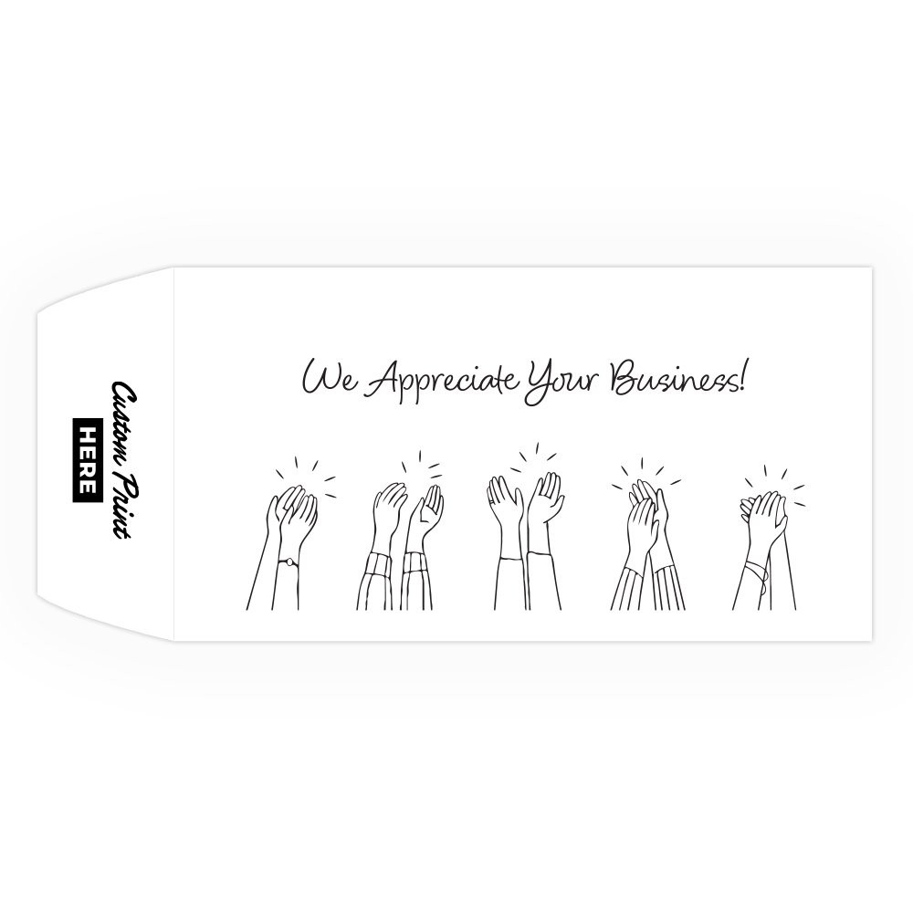 Drive Up Envelope - Appreciation Clapping Hands - 1-Color Design options