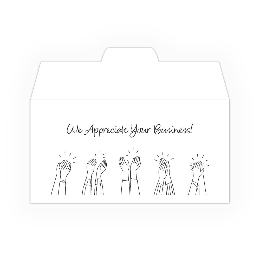 Drive Up Envelope - Appreciation Clapping Hands - 1-Color Design options