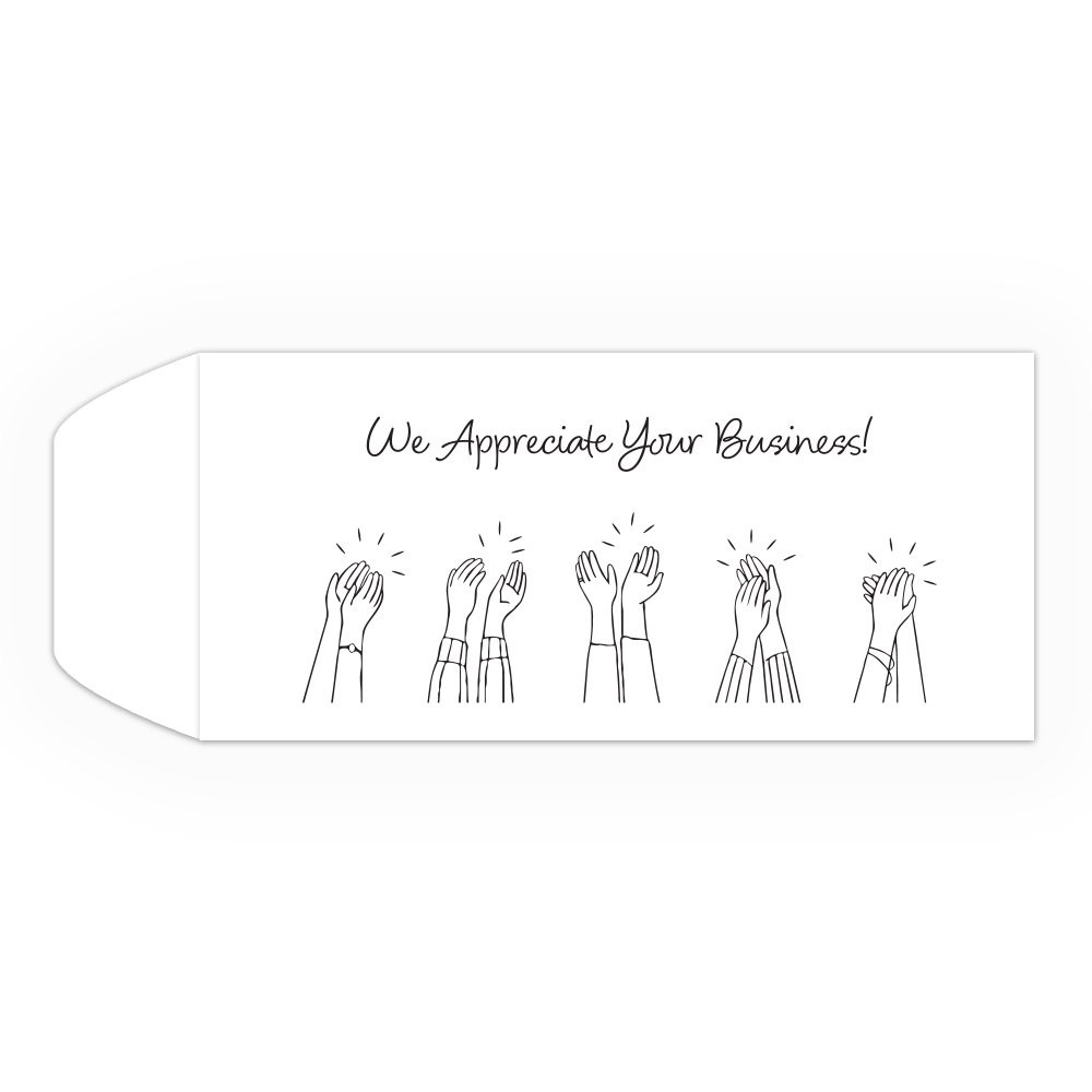 Drive Up Envelope - Appreciation Clapping Hands - 1-Color Design options