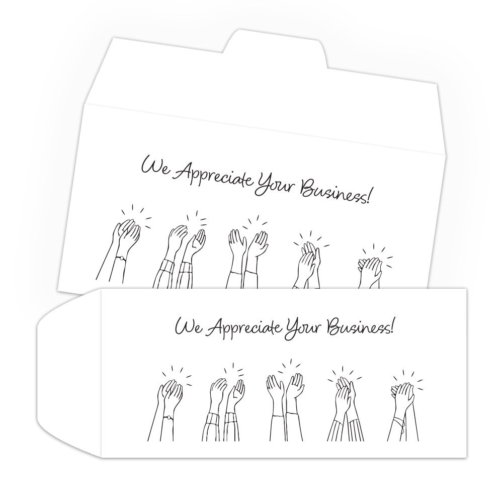 Drive Up Envelope - Appreciation Clapping Hands - 1-Color Design hero