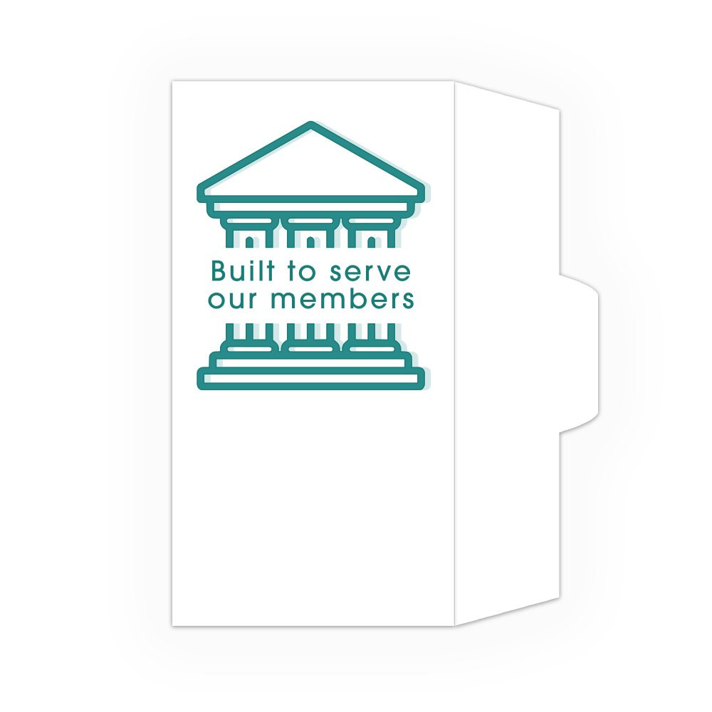 Drive Up Envelope - Built To Serve Our Members - 2-Color Design options