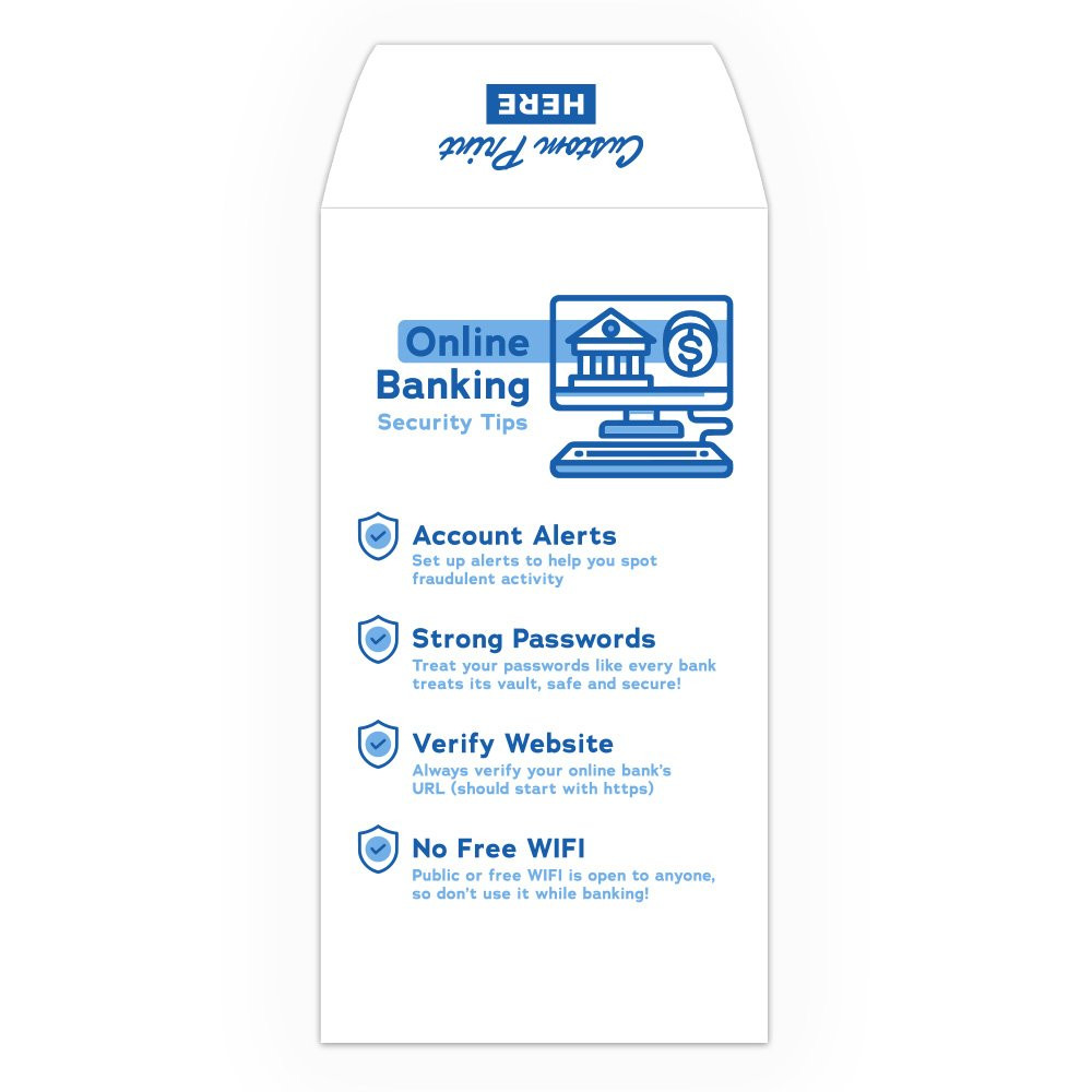 Drive Up Envelope - Online Banking Security Tips - 2-Color Design options