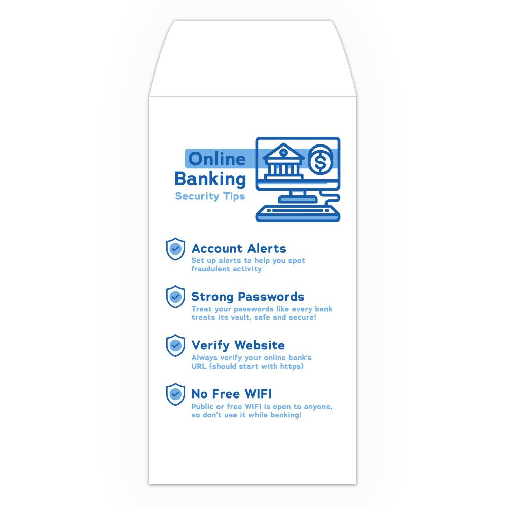 Drive Up Envelope - Online Banking Security Tips - 2-Color Design options