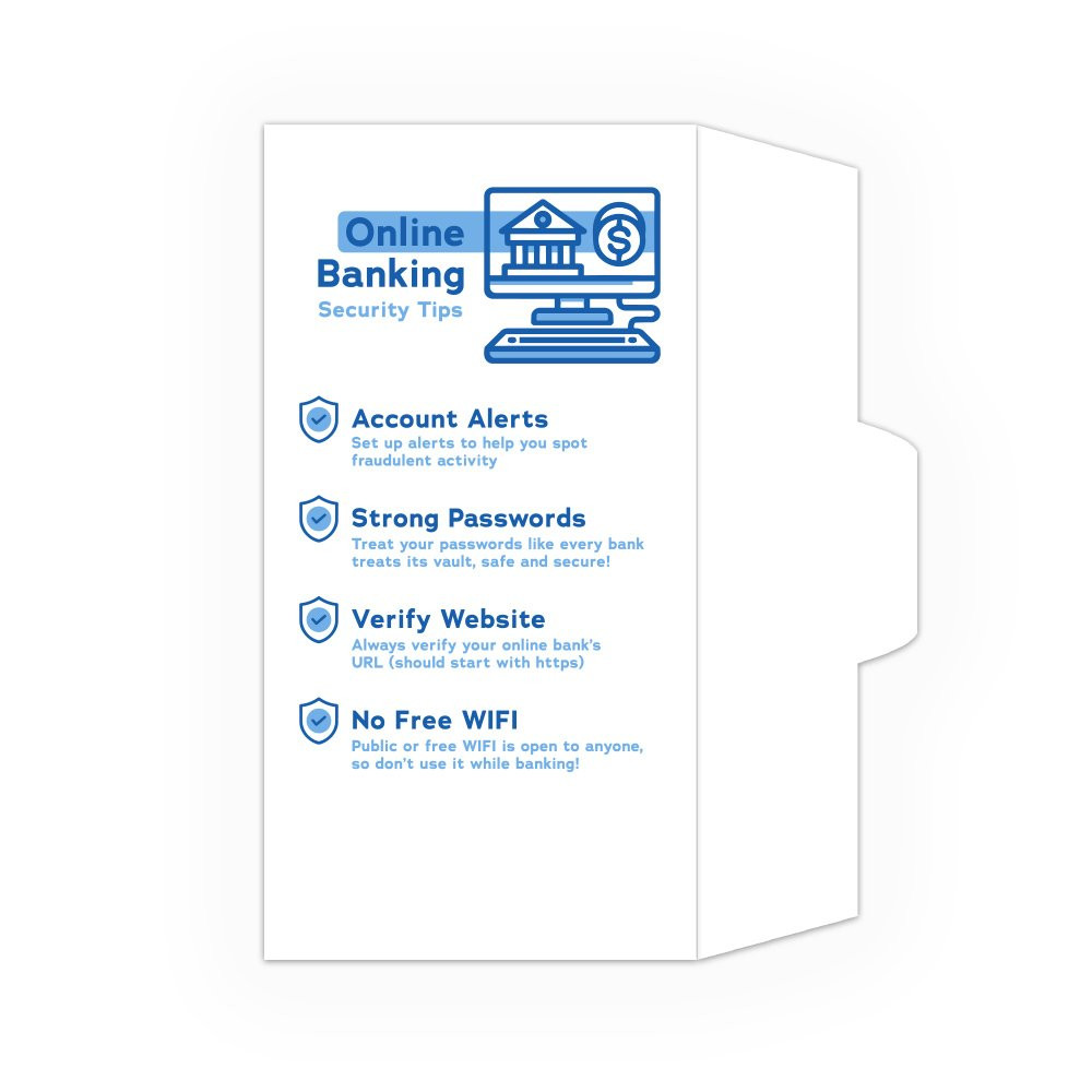 Drive Up Envelope - Online Banking Security Tips - 2-Color Design options