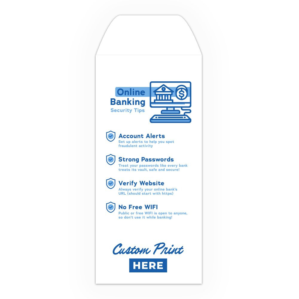 Drive Up Envelope - Online Banking Security Tips - 2-Color Design options