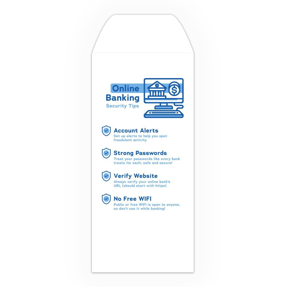 Drive Up Envelope - Online Banking Security Tips - 2-Color Design options