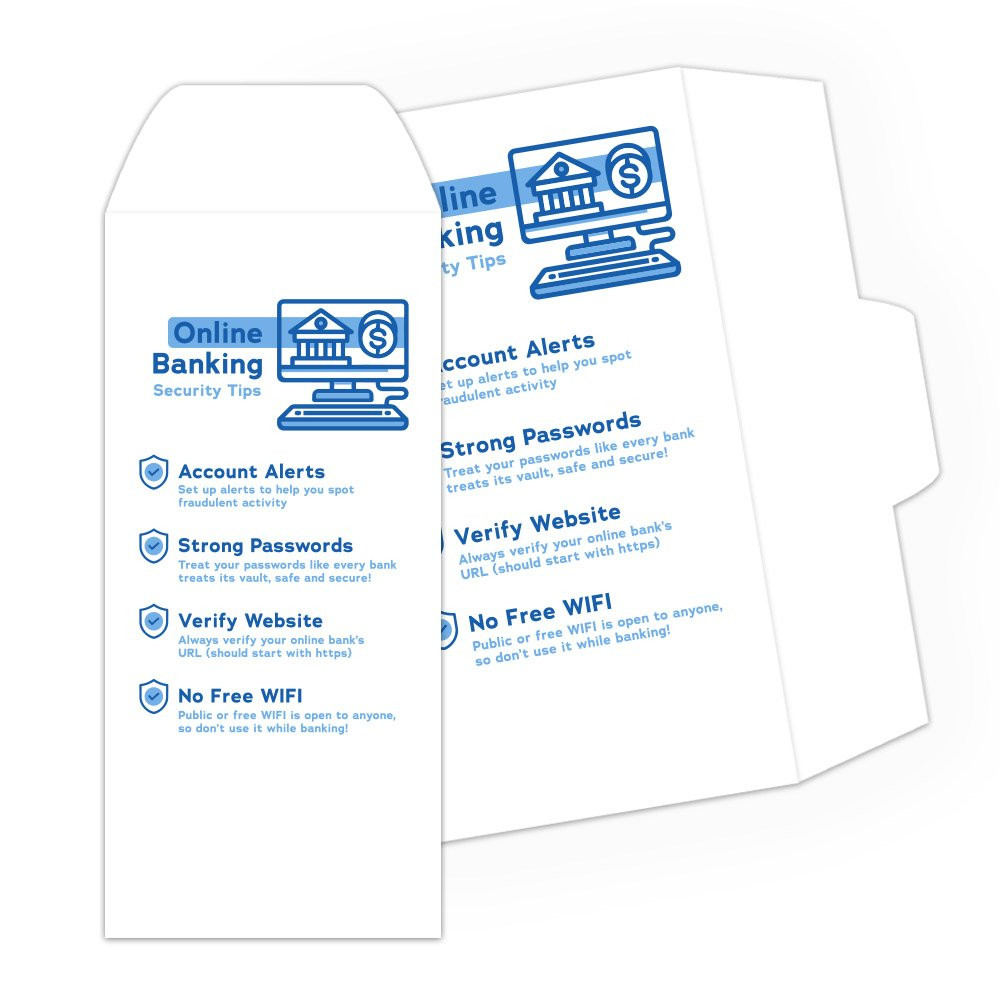 Drive Up Envelope - Online Banking Security Tips - 2-Color Design hero