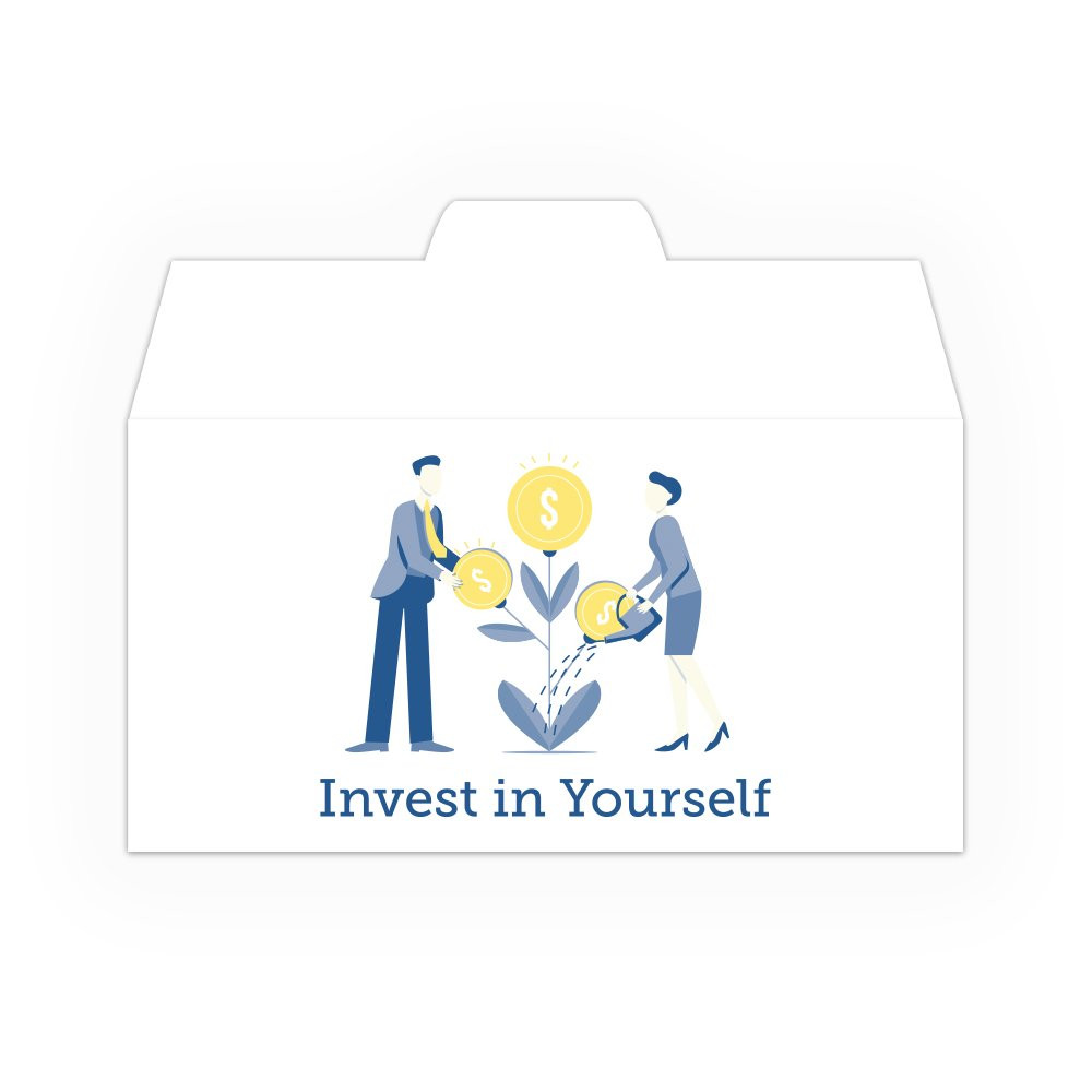 Drive Up Envelope - Invest In Yourself - 2-Color Design options