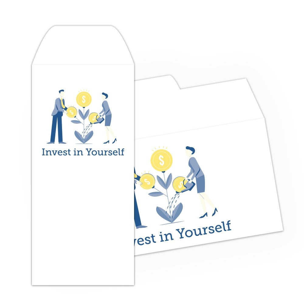 Drive Up Envelope - Invest In Yourself - 2-Color Design hero