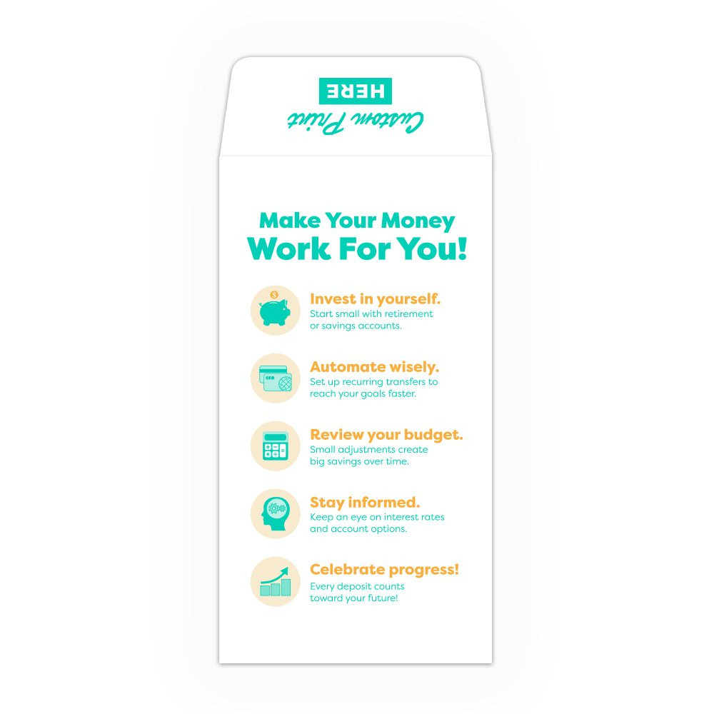 Drive Up Envelope - Put Your Money to Work - 2-Color Design options