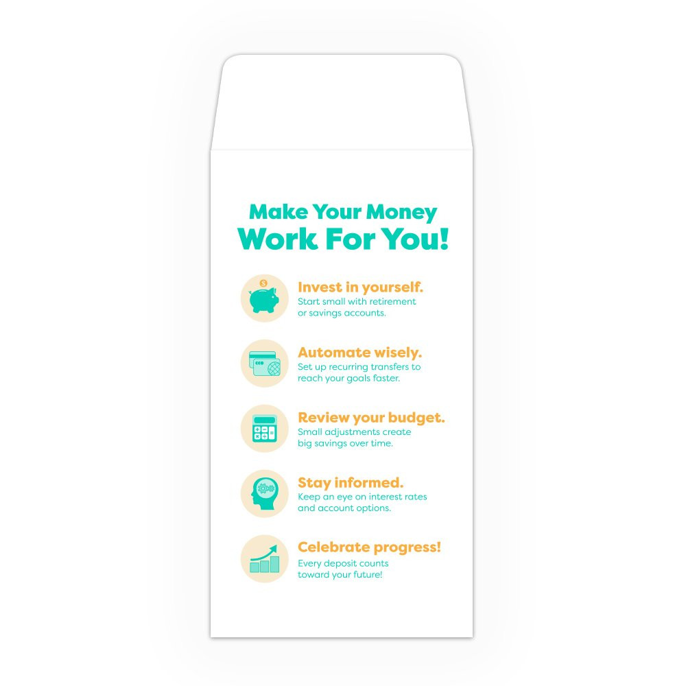 Drive Up Envelope - Put Your Money to Work - 2-Color Design options
