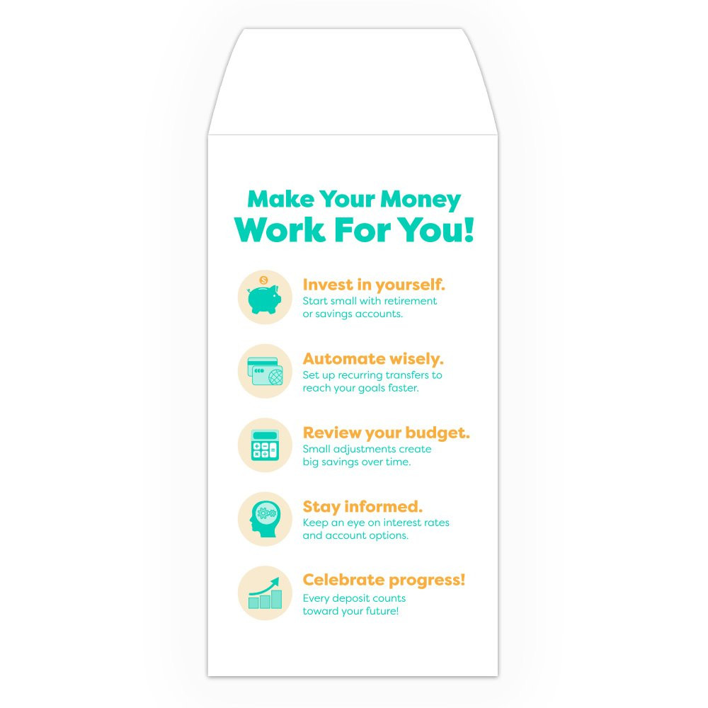 Drive Up Envelope - Put Your Money to Work - 2-Color Design options