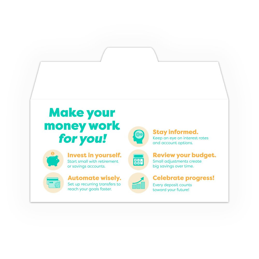 Drive Up Envelope - Put Your Money to Work - 2-Color Design options