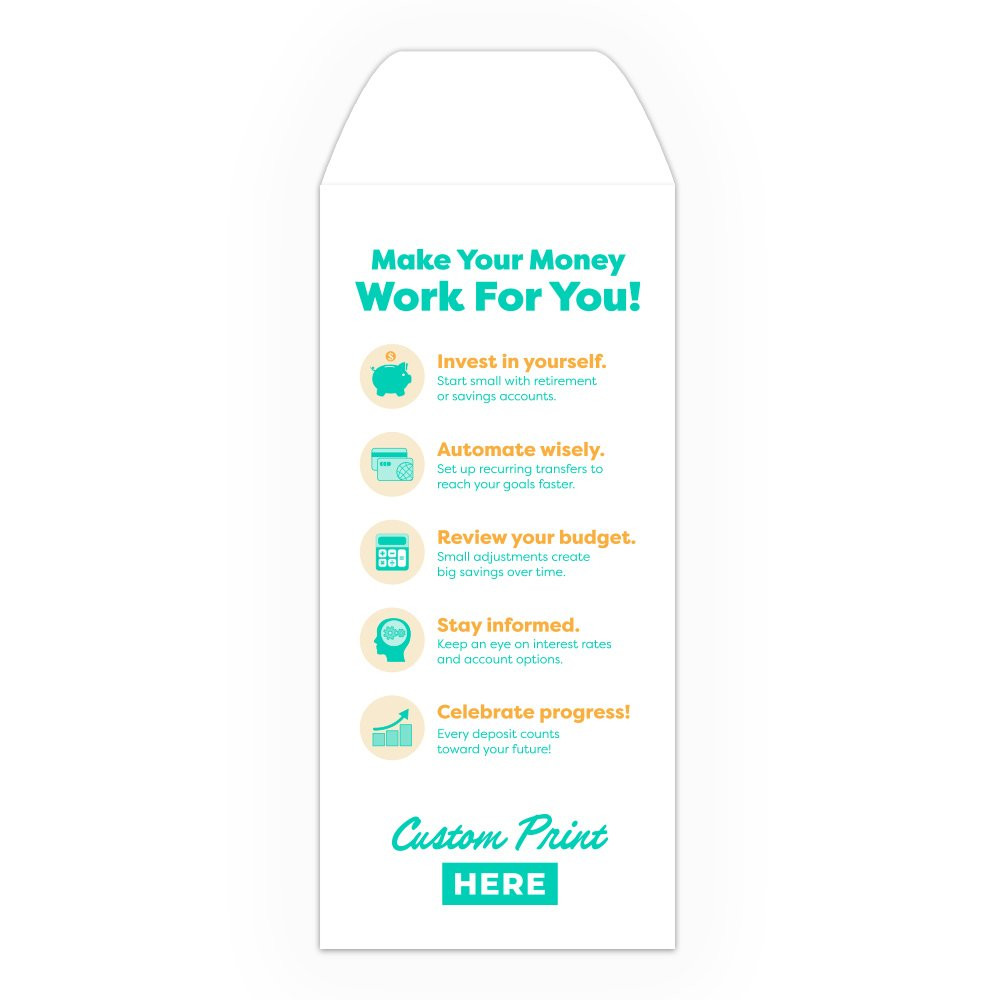 Drive Up Envelope - Put Your Money to Work - 2-Color Design options