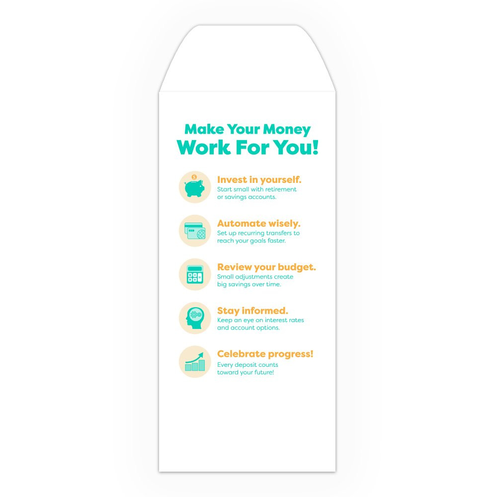 Drive Up Envelope - Put Your Money to Work - 2-Color Design options