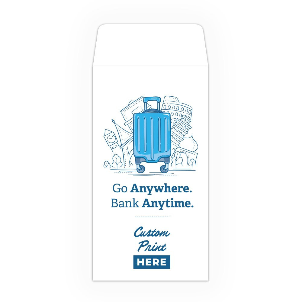 Drive Up Envelope - Bank Anytime - 2-Color Design options
