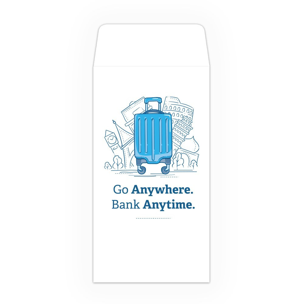 Drive Up Envelope - Bank Anytime - 2-Color Design options