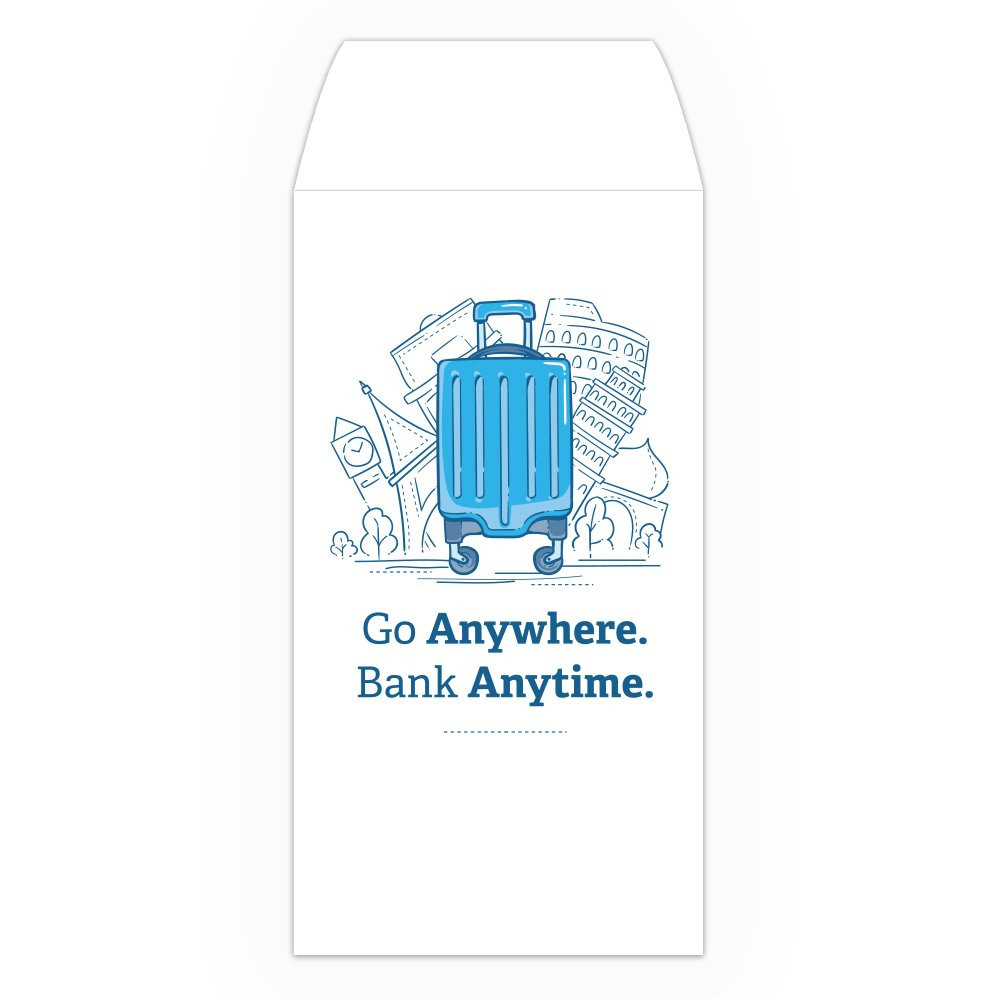 Drive Up Envelope - Bank Anytime - 2-Color Design options