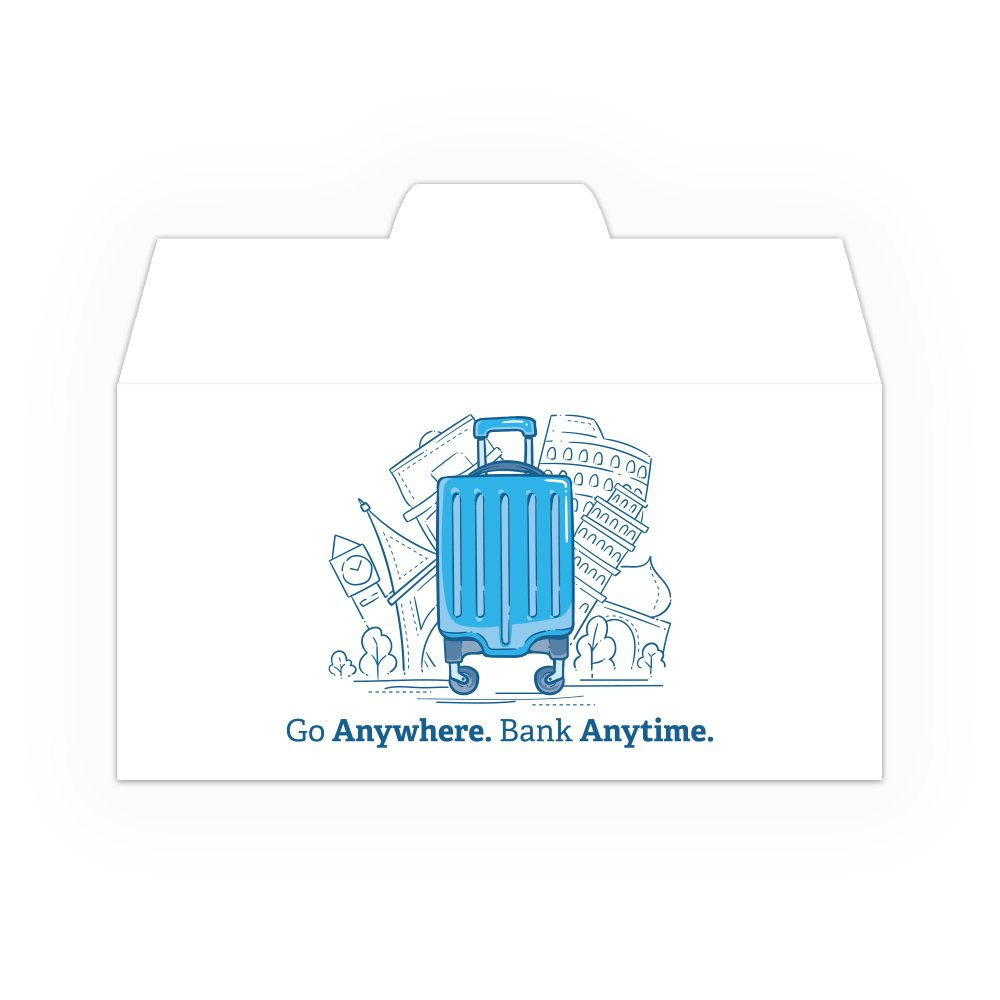 Drive Up Envelope - Bank Anytime - 2-Color Design options