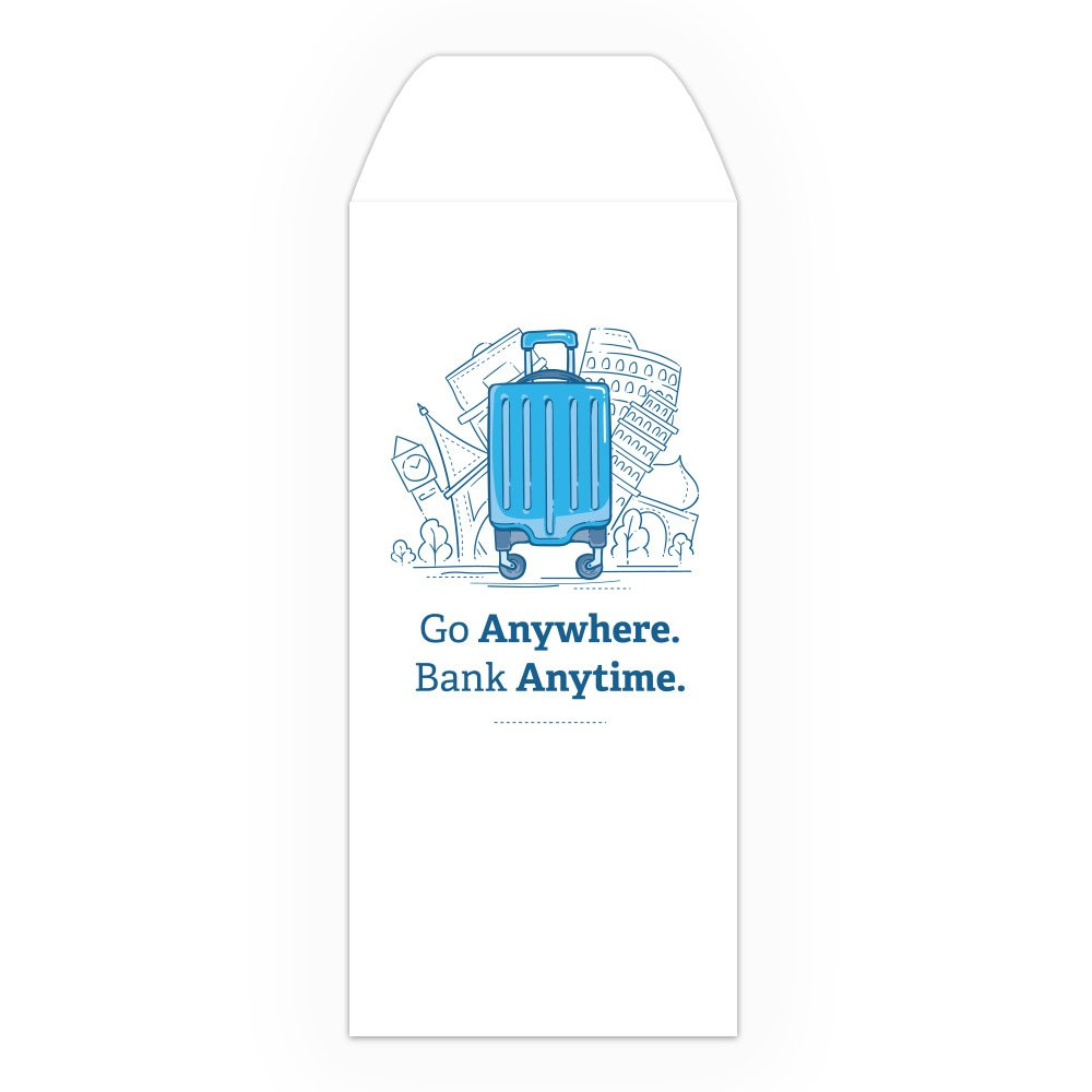 Drive Up Envelope - Bank Anytime - 2-Color Design options
