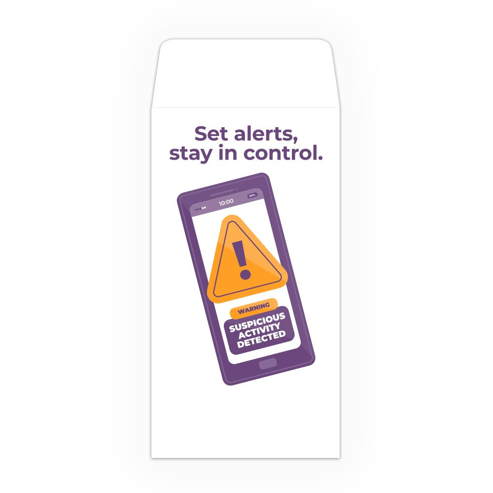 Drive Up Envelope - Set Alerts - 2-Color Design options