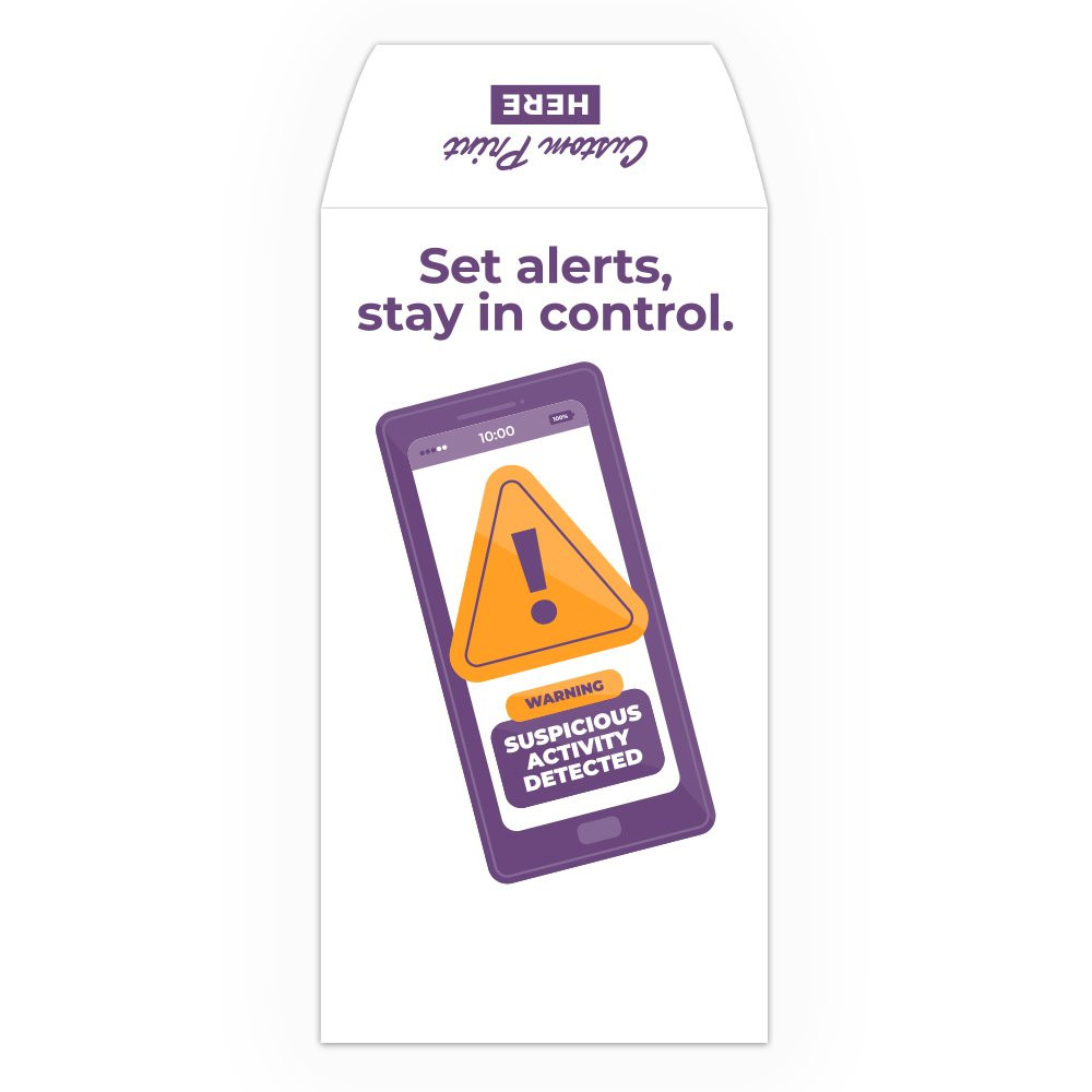 Drive Up Envelope - Set Alerts - 2-Color Design options