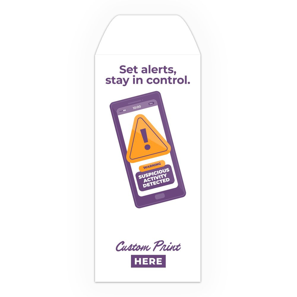 Drive Up Envelope - Set Alerts - 2-Color Design options