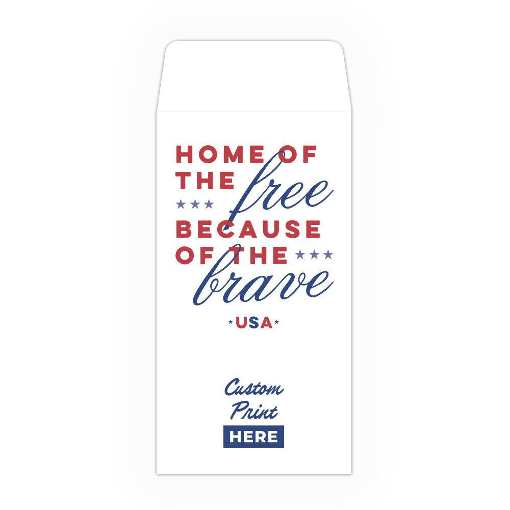 Drive Up Envelope - Home of the Free - 2-Color Design options