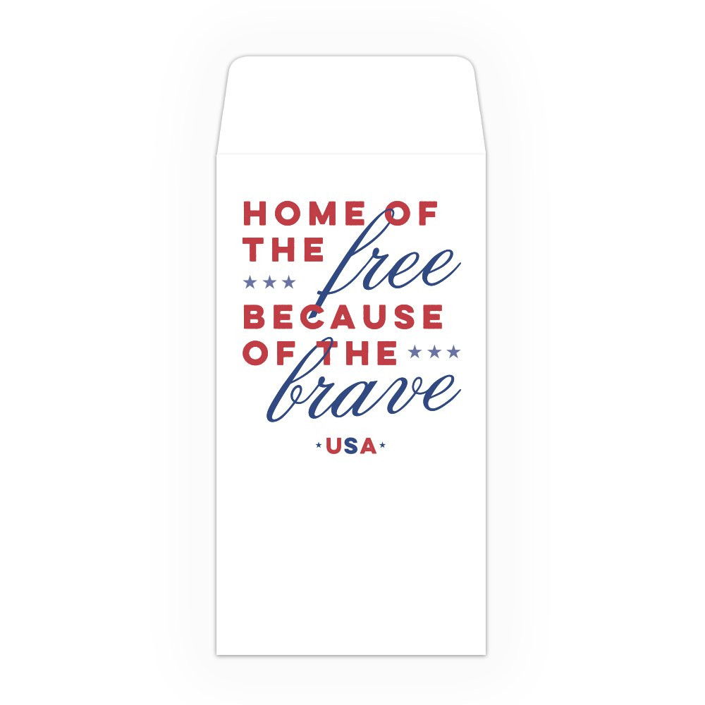 Drive Up Envelope - Home of the Free - 2-Color Design options