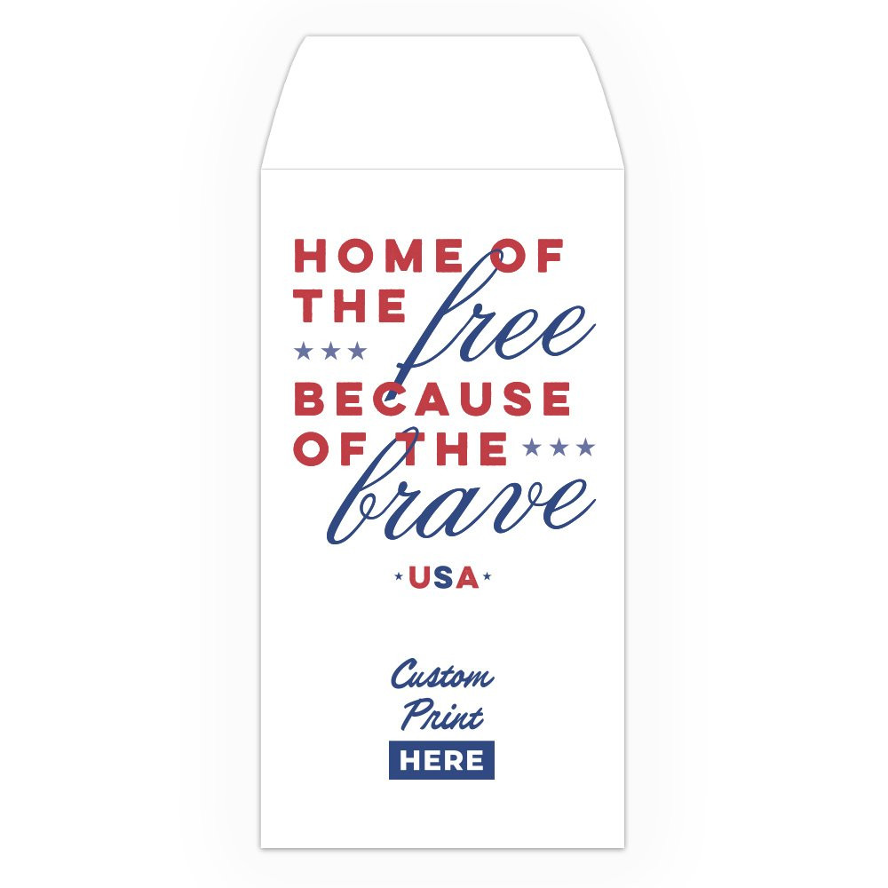 Drive Up Envelope - Home of the Free - 2-Color Design options