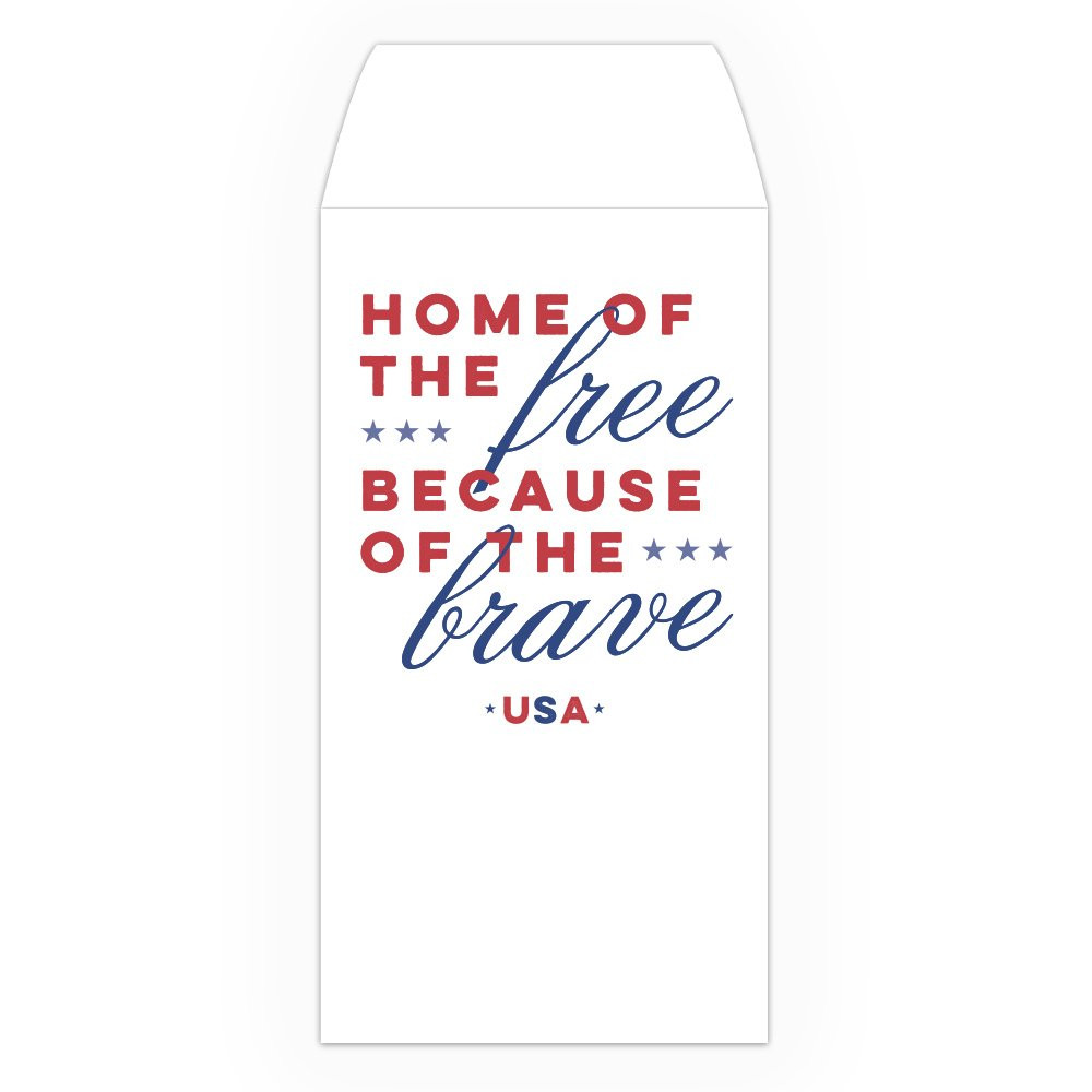 Drive Up Envelope - Home of the Free - 2-Color Design options