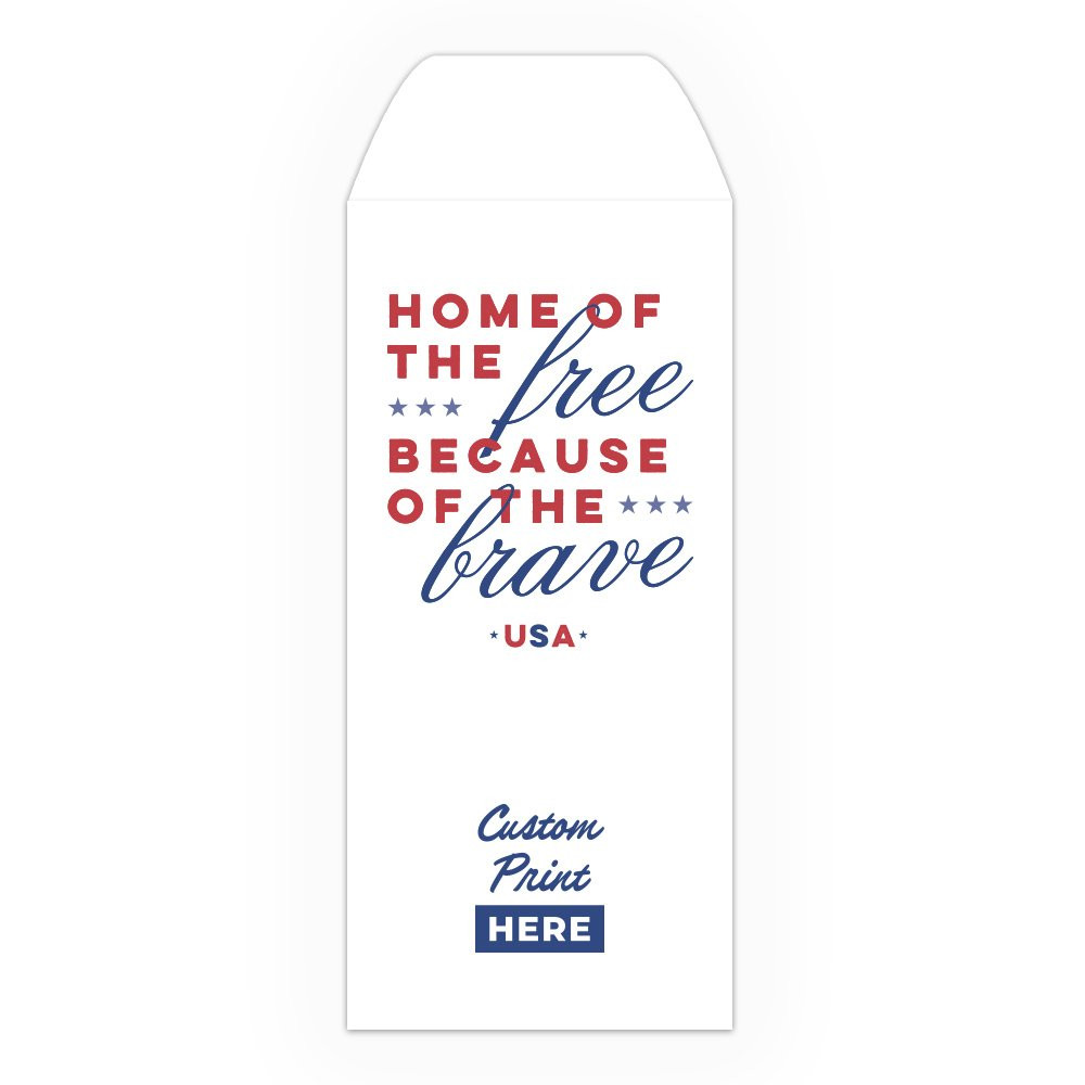 Drive Up Envelope - Home of the Free - 2-Color Design options