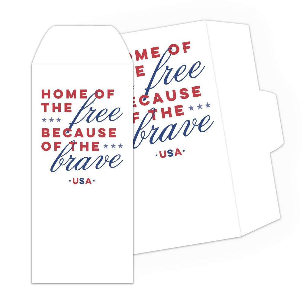 Drive Up Envelope - Home of the Free - 2-Color Design hero