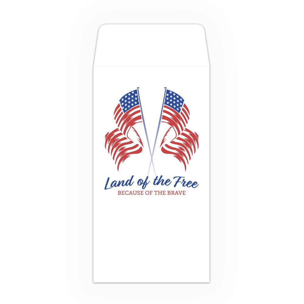 Drive Up Envelope - Land of the Free - 2-Color Design options