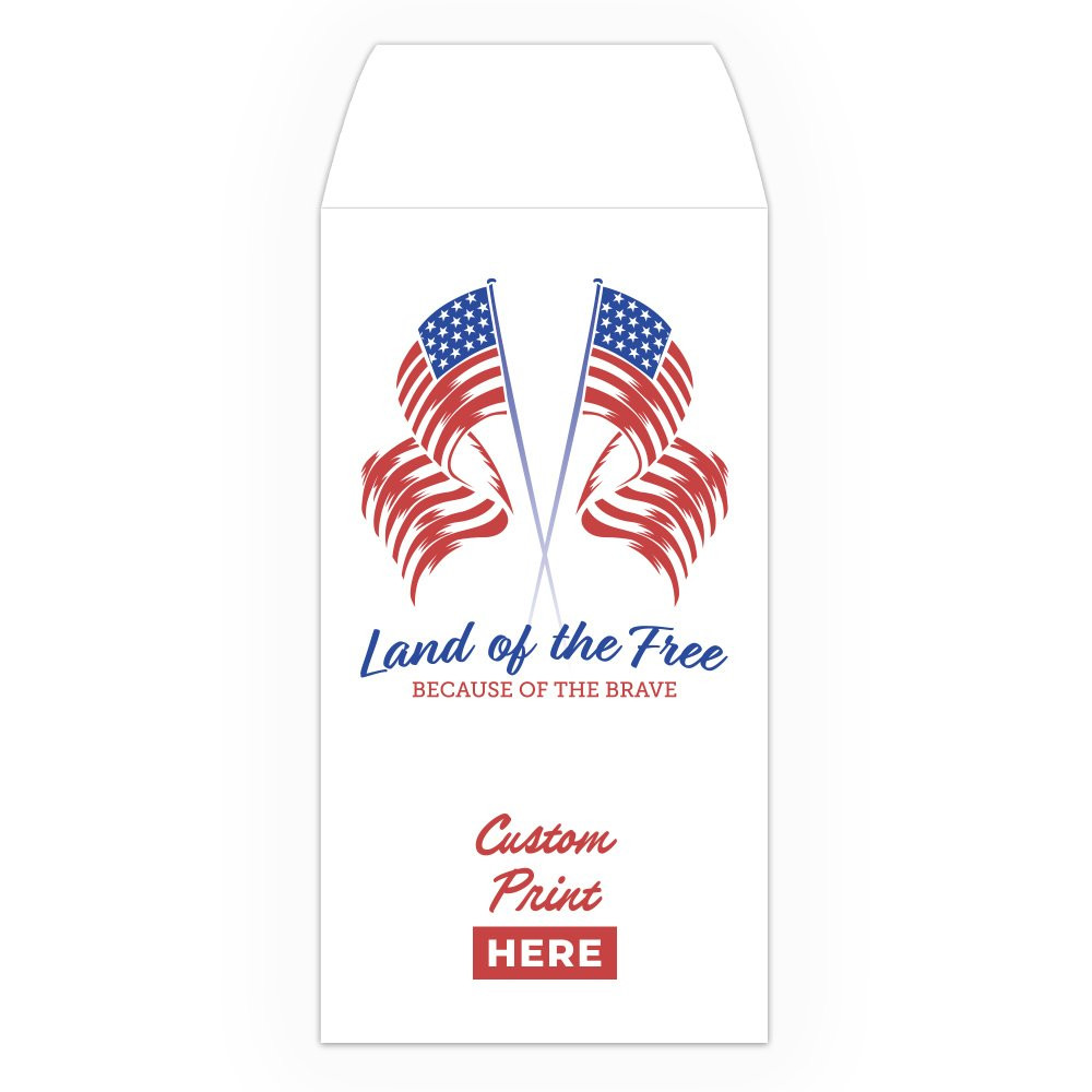 Drive Up Envelope - Land of the Free - 2-Color Design options