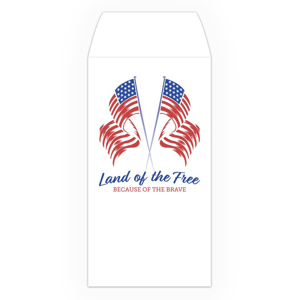 Drive Up Envelope - Land of the Free - 2-Color Design options