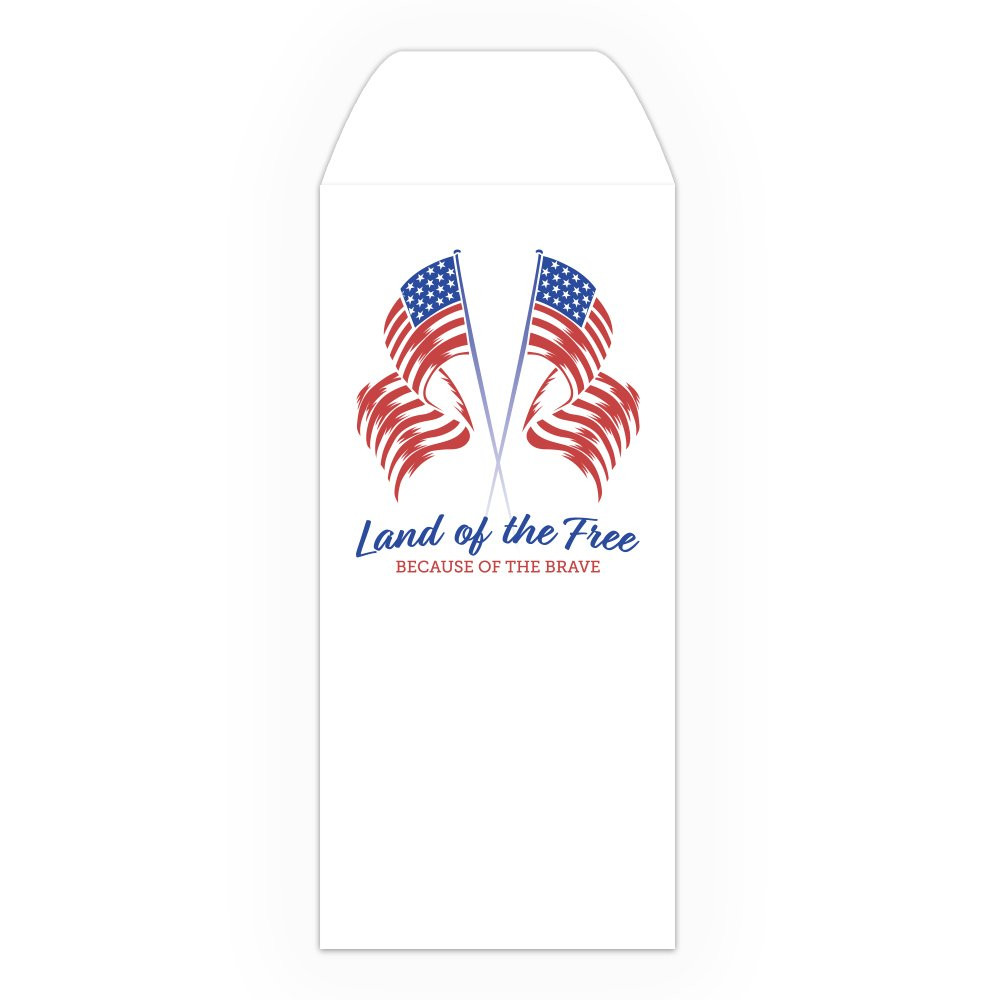 Drive Up Envelope - Land of the Free - 2-Color Design options