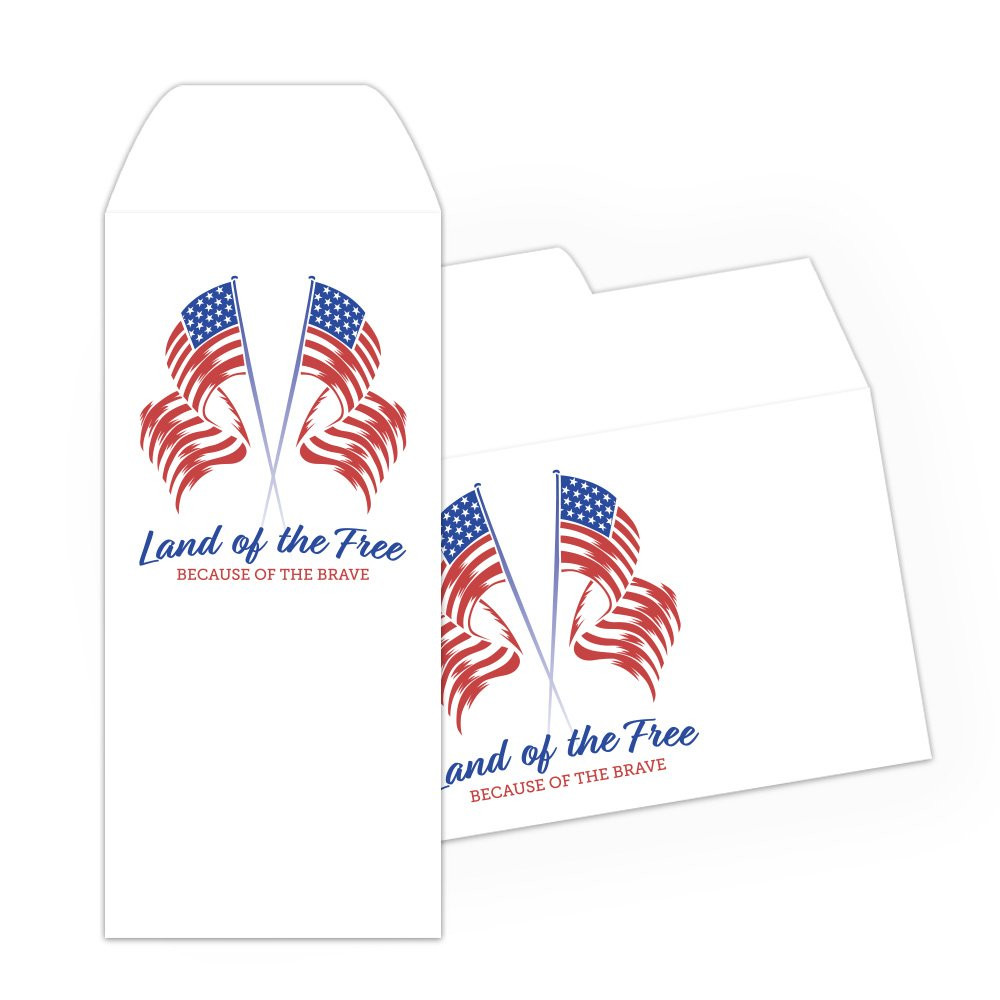 Drive Up Envelope - Land of the Free - 2-Color Design hero