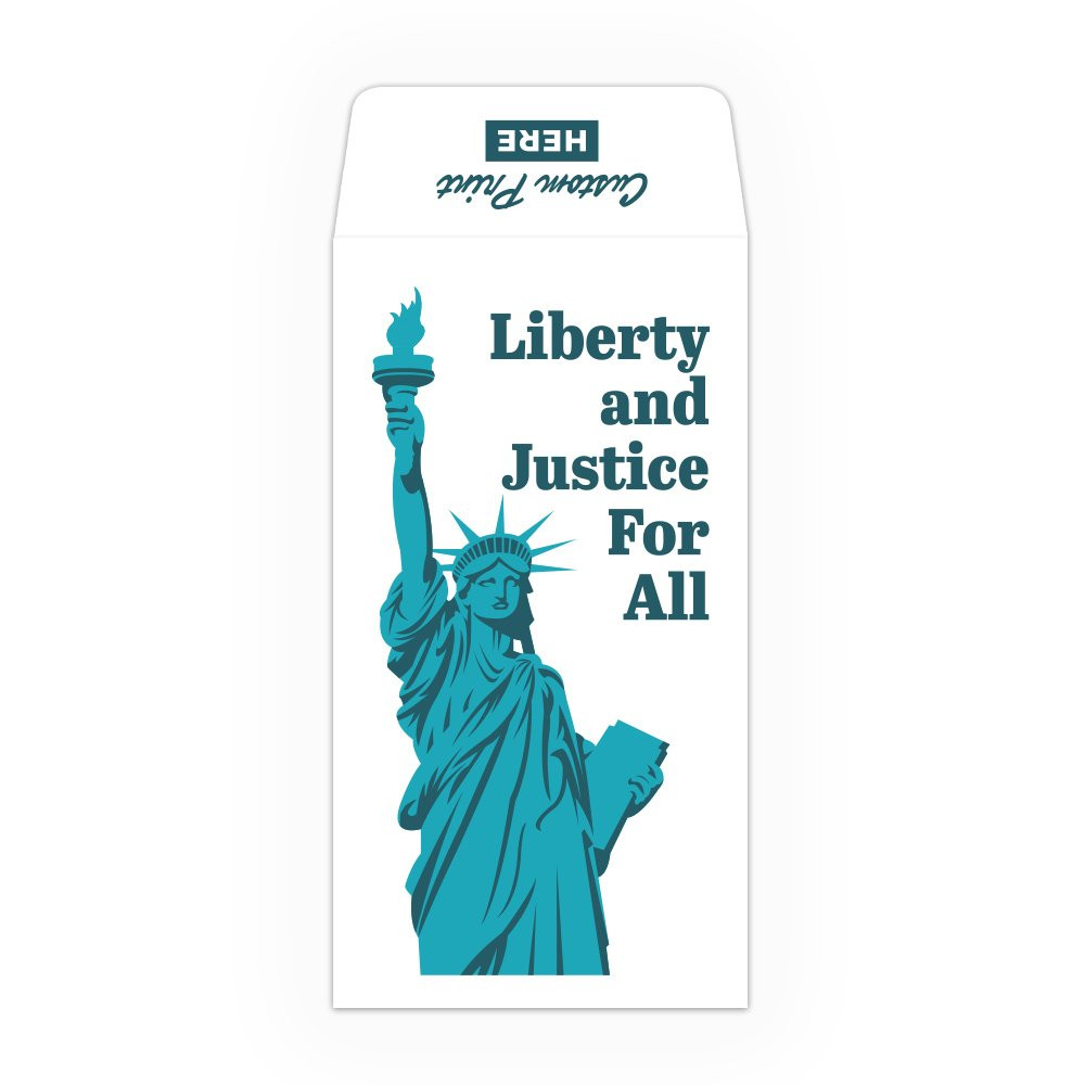 Drive Up Envelope - Liberty and Justice - 2-Color Design options