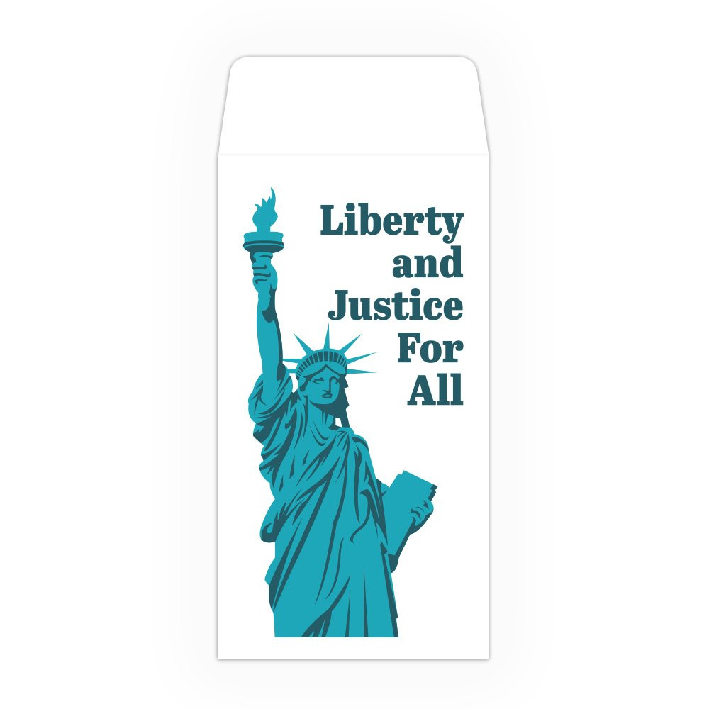 Drive Up Envelope - Liberty and Justice - 2-Color Design options