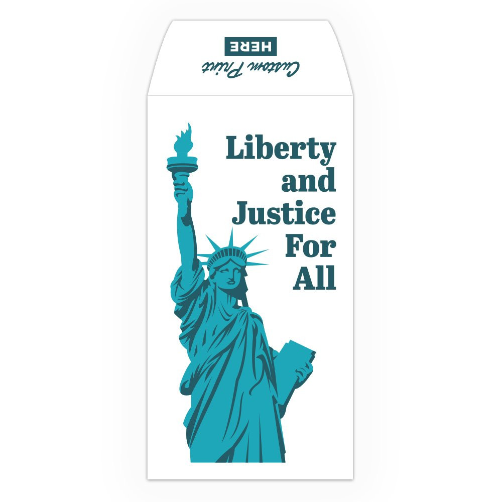 Drive Up Envelope - Liberty and Justice - 2-Color Design options