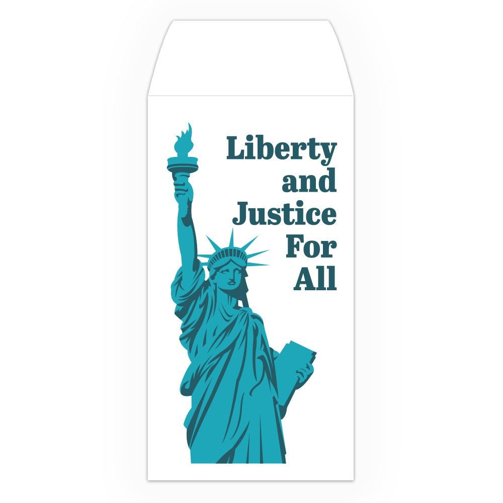Drive Up Envelope - Liberty and Justice - 2-Color Design options