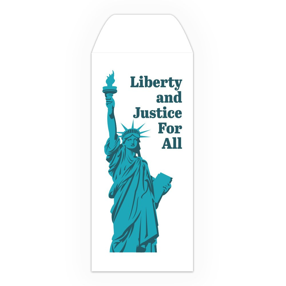 Drive Up Envelope - Liberty and Justice - 2-Color Design options
