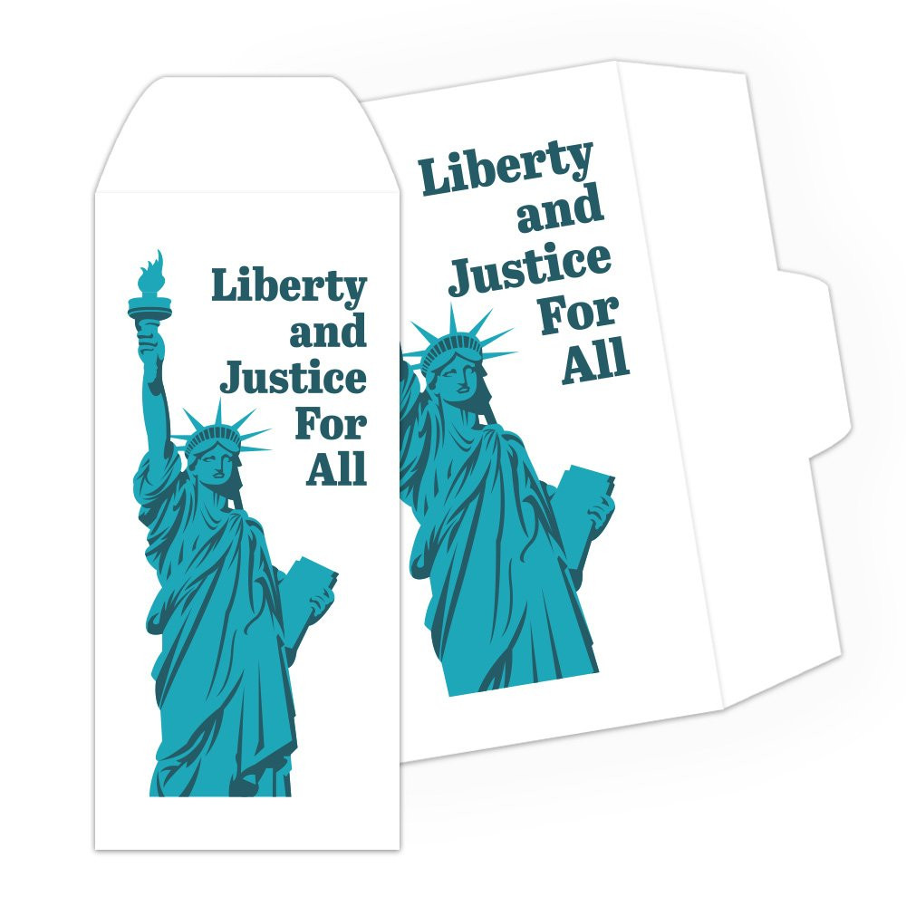 Drive Up Envelope - Liberty and Justice - 2-Color Design hero